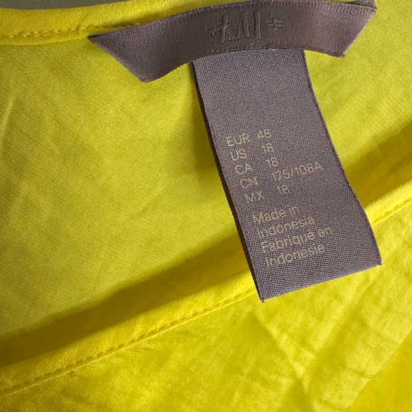 H&M+ Yellow Summer Spring EASTER Vibrant Womens Tank Top Plus Size 18 XL-XXL - Picture 5 of 6